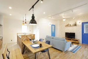 PALE BLUE COAST HOUSE